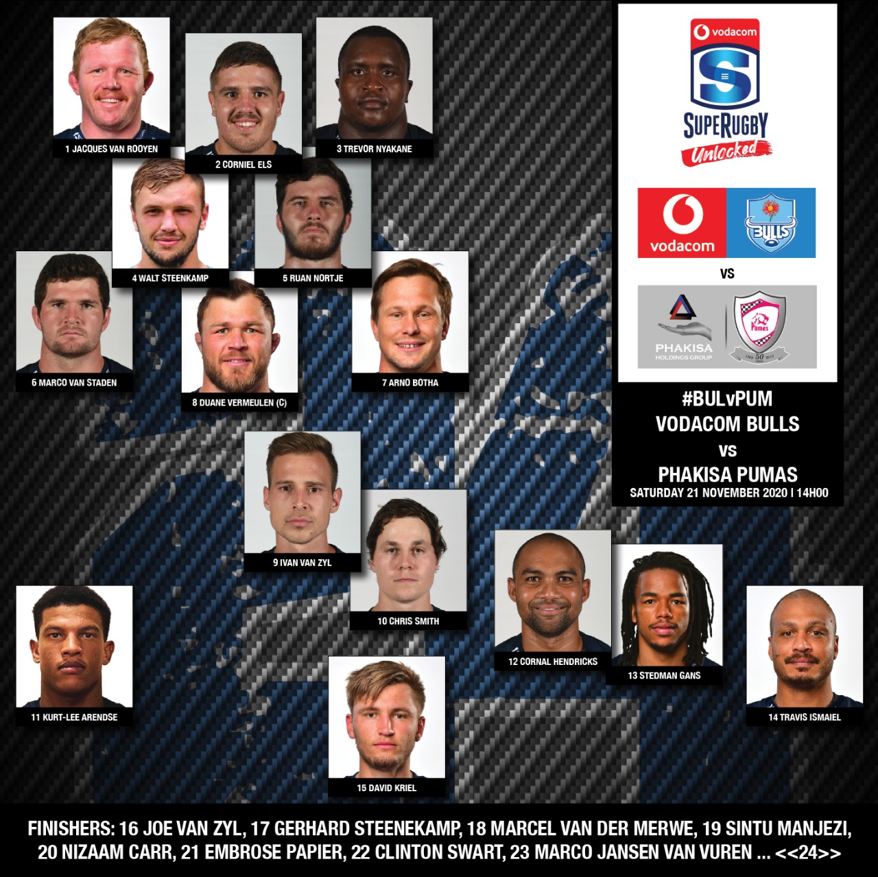 VODACOM BULLS READY FOR THE ‘LAST DANCE’ IN VODACOM SUPER RUGBY | 15.co