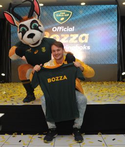 Mark Nancarrow The MTN Bozza Winner during the Announcement of the Official Bozza of the Springboks Pic Sydney Mahlangu/BackpagePix